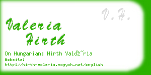 valeria hirth business card